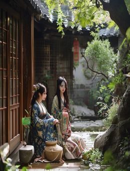 濑亚美莉日式和风写真，和服装扮，庭院场景，典雅东方美感